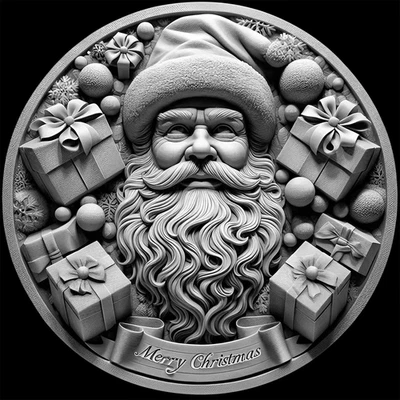Christmas Laser Engraved Gifted Santa Wood Plaque 10x10 Personalized Gift - Image 1 of 4