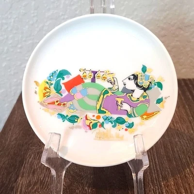 Decoración Rosenthal blanca con emblema verde Foto 1 de 4