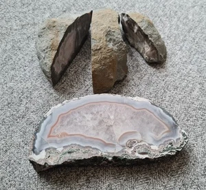 Achat Mandel Geode + Scheibe Steinbruch Juchem Idar-Oberstein - Bild 1 von 4