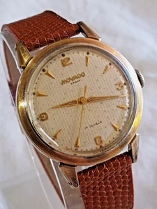 MOVADO Sport 17 Jewel Vintage Manual Wind Watch 1950's Texured Dial - Picture 1 of 16
