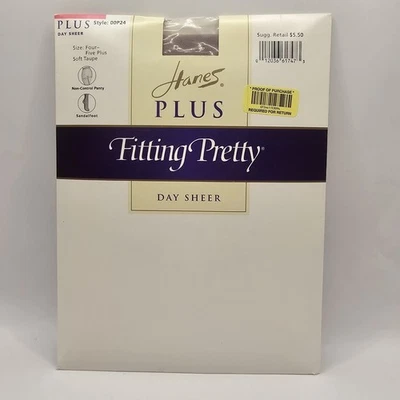 Pantimedias Hanes Plus 2000 ajustadas bonitas día transparentes talla 4-5 Plus suave topo Foto 1 de 2