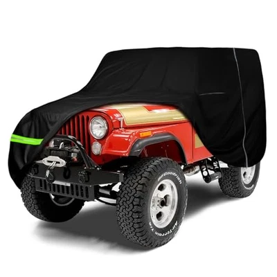 For Jeep CJ 5 (1954-1983) Waterproof Car Cover 6 Layers All Weather with Zipper Foto 1 de 4