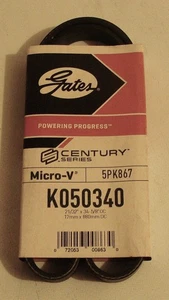 Gates Century Series Micro-V Serpentine Belt 5PK867 K050340 - Picture 1 of 2