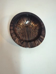 Murano Glass Ashtray Brown with Bronze sparkle Throughout - Picture 1 of 6