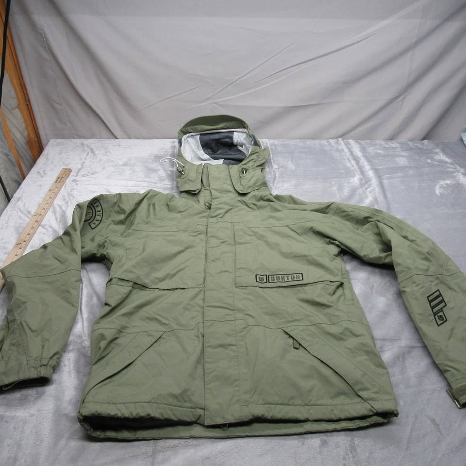 Chaqueta Burton Para Hombre Pequeña Verde Impermeable Con Capucha Snowboard Abrigo Nieve Invierno Foto 1 de 4