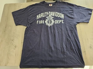 Camiseta Harley Davidson Fire Dept Las Vegas Hanes Beefy Talla 2XL - Imagen 1 de 9