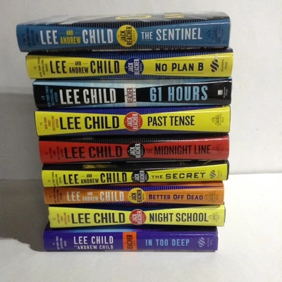 9 Lee Child Books 1st Ed HC DJ  Jack Reacher 61 hours Midnight Line others Foto 1 de 4
