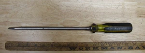Vntg Stanley 100 Plus 1006-10In Plastic Handle Screwdriver,15",W/3/8" Tip,VGC - Picture 1 of 13