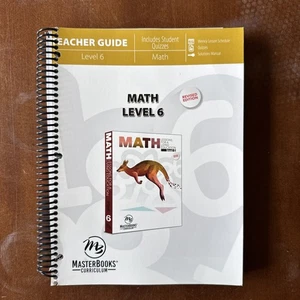 LIKE NEW Masterbooks Math Level 6 Teacher Guide by Angela O'Dell - Spiral Bound - Picture 1 of 4