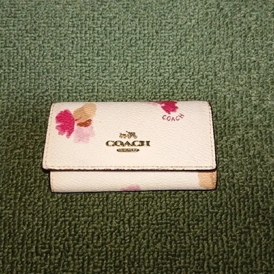 Coach portachiavi portafoglio in pelle nero usato portachiavi - Immagine 1 di 4