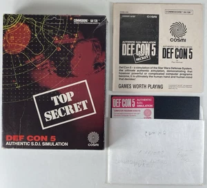 Def Con 5 Authentic SDI Simulation by Cosmi Commodore 64/128 Disk 1987 UNTESTED - Picture 1 of 9