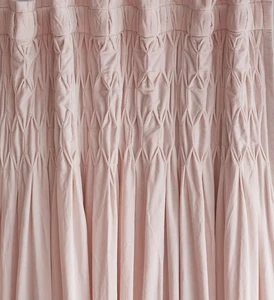 Pottery Barn Velvet Smocked Top Blackout Curtain Drape (1) Blush Pink New - Picture 1 of 3