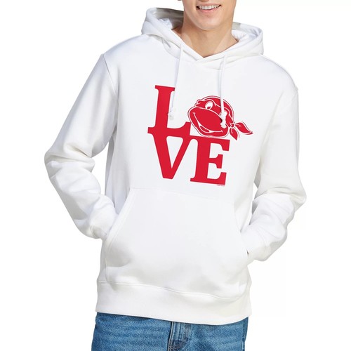 Felpa con cappuccio unisex Teenage Mutant Ninja Turtles San Valentino amore S 2XL bianca