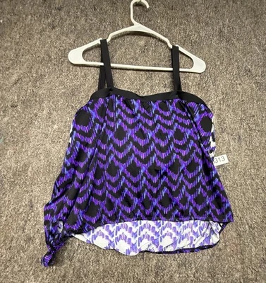 Топ-танкини Maxine Of Hollywood Azul с подкладкой размер 18 - Изображение 1 из 4