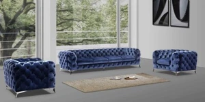 Sessel Couch Polster Sitz Designer Textil 1 Sitzer Couchen Polster Chesterfield - Bild 1 von 7