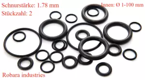 O-ring o-ring øinterni 1-161 mm spessore cavo 1,78 mm mater.:FPM FPM (Viton®) 1 pezzo - Foto 1 di 1