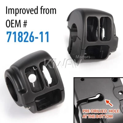 KiWAV negro interruptor carcasa aluminio OE repuesto se adapta a Harley 14-más tarde XL Foto 1 de 4