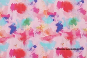 Silky Crepe Fabric Dress Craft Fabric Printed Luxury Dress Material 110 cm Wide - Picture 1 of 5