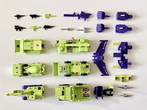 Devastator 100% Complete 1984 G1 Vintage Transformers Hasbro Constructicons Cover