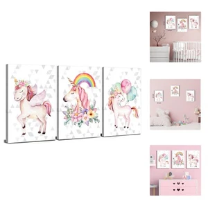 Unicorn Wall Art Colorful Unicorn Posters for Girls Bedroom Unicorn Pictures ... - Picture 1 of 9