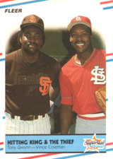 1988 Fleer 634 Tony Gwynn Vince Coleman San Diego Padres St. Louis Cardinals HOF