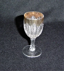  Duncan Miller #42 [Mardis Gras] set of 2 Gold Gilted Cordials - Picture 1 of 1