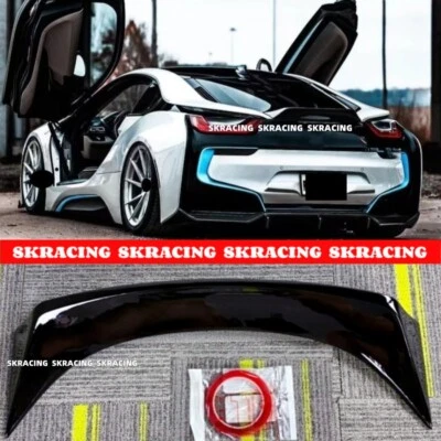 Fits BMW i8 Coupe 2014-2018 Gloss black NEW Style Rear Trunk Spoiler Boot Wing - Image 1 of 4