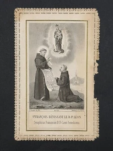 heilige karte santino merlettato canivet L. TURGIS PL. 616 SAINT FRANCISCO BF. Leon - Bild 1 von 2