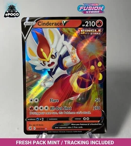 Cinderace V 044/264 Ultra Rare Pokemon TCG Fusion Strike Card MINT SHIPPED TODAY - Picture 1 of 2