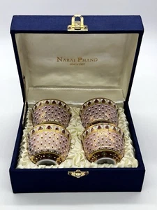 Narai Phand handbemalte Teetassen aus Thailand 4er Set mit Box EUC - Bild 1 von 12