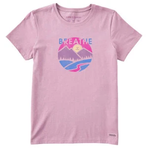 Life is Good 129116 - Women's Breathe in the Mountains Crusher Tee - Violet Purp - Picture 1 of 3