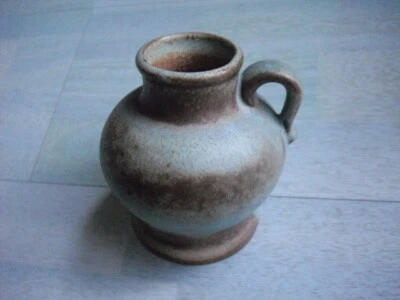 Keramikvase Henkelvase Keramikkrug Henkelkrug Amphore Braun 12,0 cm Handarbeit - Bild 1 von 4