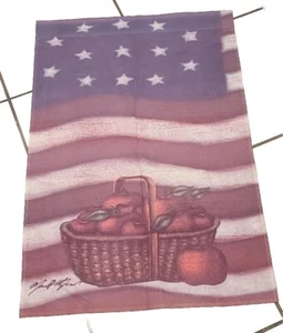 Banner Flag 4th of July USA American Patriotic Summer Spring Apple 38" x 26.5" - Picture 1 of 4