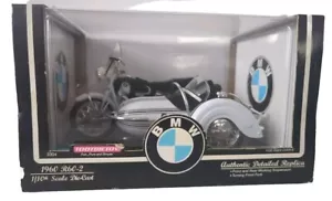 TOOTSIETOYS 3304 1/10TH 1960 R60-2 WHITE/BLACK BMW MOTORCYCLE & SIDECAR MODEL. - Picture 1 of 6