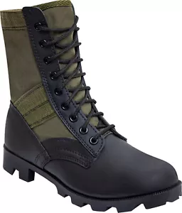 Oliv Drab Leder Militär Dschungel Stiefel Panamasohle taktische Müdigkeit Armee OD - Bild 1 von 5