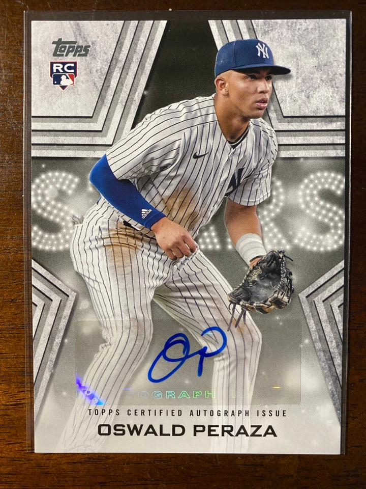 2023 Topps Oswald Peraza #BSA-OP RC Rookie Baseball Stars Auto New York Yankees - Image 1 of 2