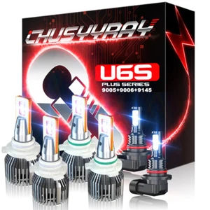 For Lexus GS300 1998-2004 6PCSLED Headlights High Low + Fog Lights Bulbs Combo - Picture 1 of 15