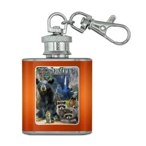 Yosemite National Park California CA Stainless Steel Flask Key Chain - Picture 1 of 4