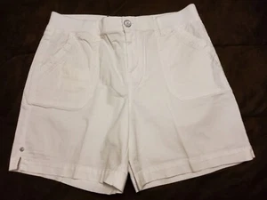 Gloria Vanderbilt Damen weiß Komfort Taille Bermuda Stretch Shorts Gr. 8 - Bild 1 von 7