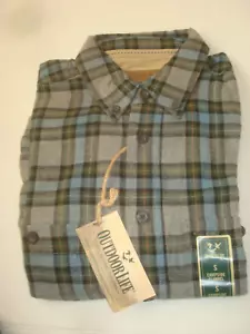 Men's Flannel Shirt Plaid Size Small Outdoor Life Gray Nwt - Picture 1 of 2