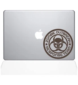 The Decal Guru Zombie Response Team MacBook Decal Vinyl Sticker - 13"- Brown - Picture 1 of 1