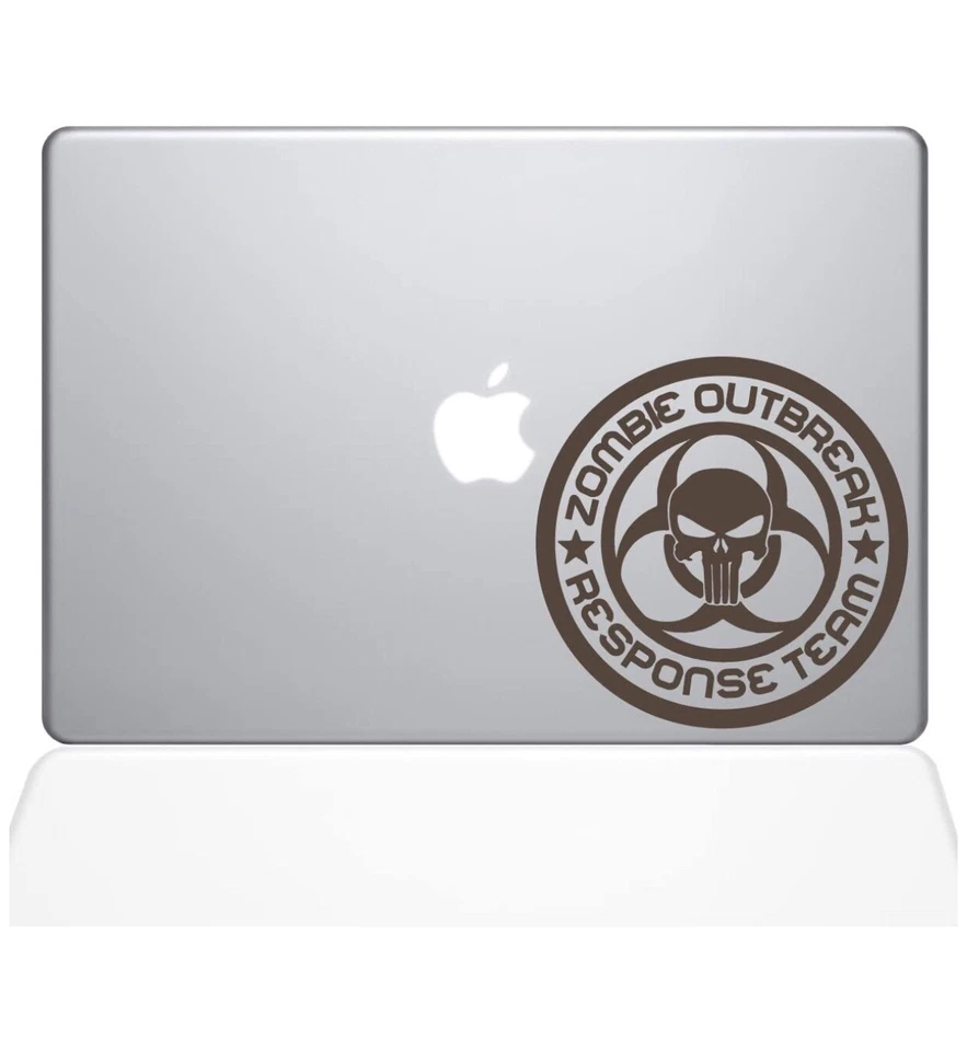 The Decal Guru Zombie Response Team MacBook Decal Vinyl Sticker - 13"- Brown - Image 1 of 1