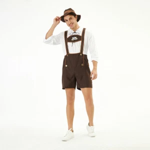 Trachtenlederhose 3-teiliges Oktoberfest-Set für Herren City Trainingsanzug - Bild 1 von 18
