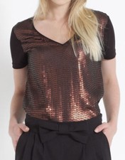monsoon pink sequin top