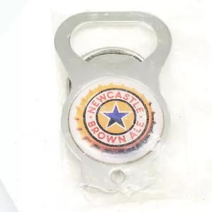 NewCastle Brown Ale Beer Bottle Opener Keychain Metal NewIn Package Breweriana - Picture 1 of 4