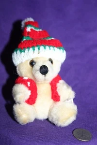 Vintage Gelenkbär mit Weste Ornament - Bild 1 von 3