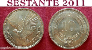 B16 CHILE CHILE 10 CENT CENT 1969 KM# 191 - Bild 1 von 1