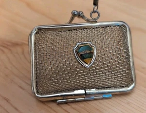 Monedero llavero vintage Pikes Peak Colorado recuerdo tono dorado - Imagen 1 de 8