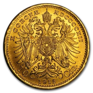 Austria Gold 10 Coronas BU (Random) - Picture 1 of 2
