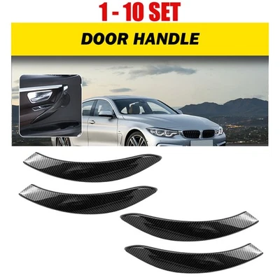 4-40X Fiber Carbon Inner Handle Door Trim Covers Kit Fit BMW F30 F31 2013-2018 - Image 1 of 4